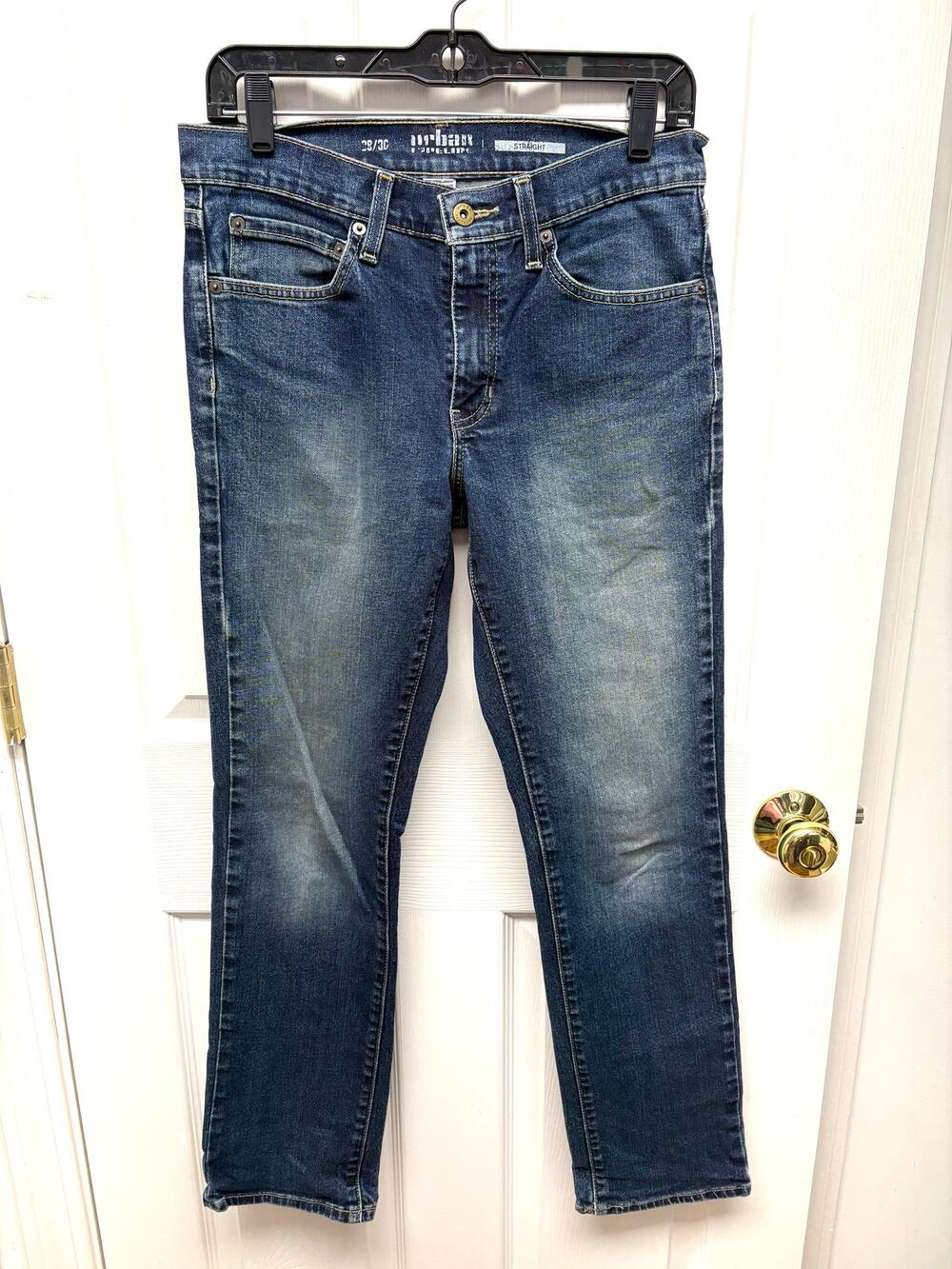 Urban Pipeline Jeans Jeans, Straight Leg, Medium Wash, Distressed Men's 29 x 30